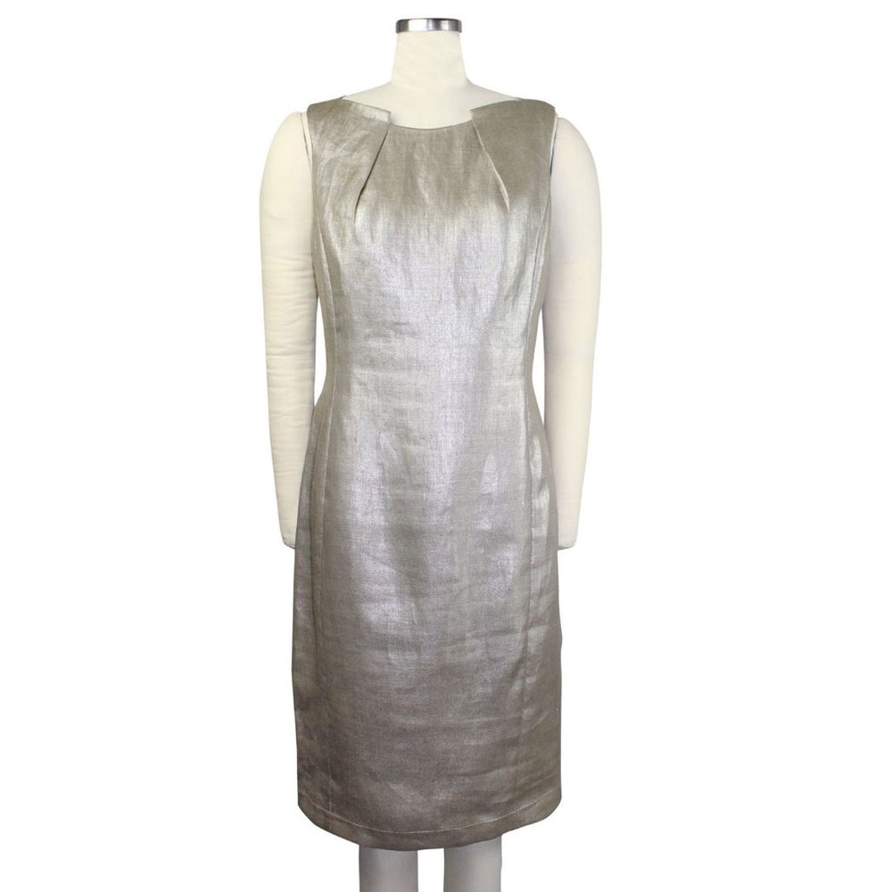 Elie Tahari EUC Metallic Shift Dress Size 6